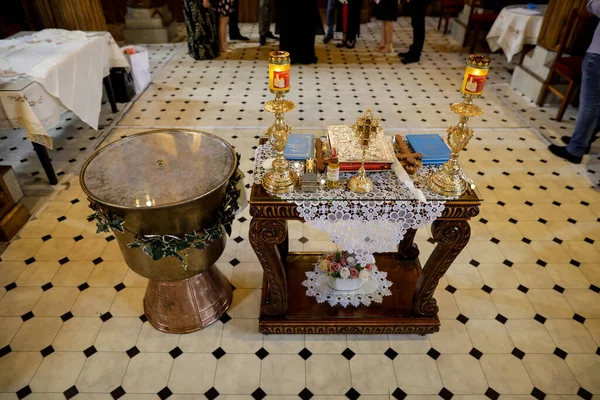 Boekarest Roemenië Mei 2020 Details Met Accessoires Een Orthodoxe Kerk — Stockfoto