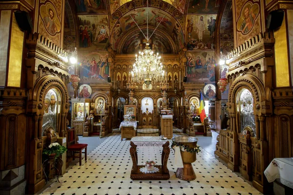 Bucarest Rumania Mayo 2020 Interior Una Iglesia Ortodoxa —  Fotos de Stock