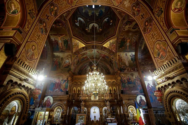 Bucarest Rumania Mayo 2020 Interior Una Iglesia Ortodoxa —  Fotos de Stock