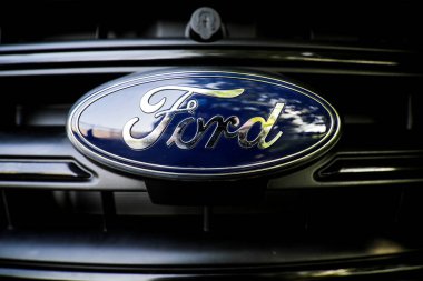 Bucharest, Romania - September 18, 2020: Ford logo on a vehicle. clipart