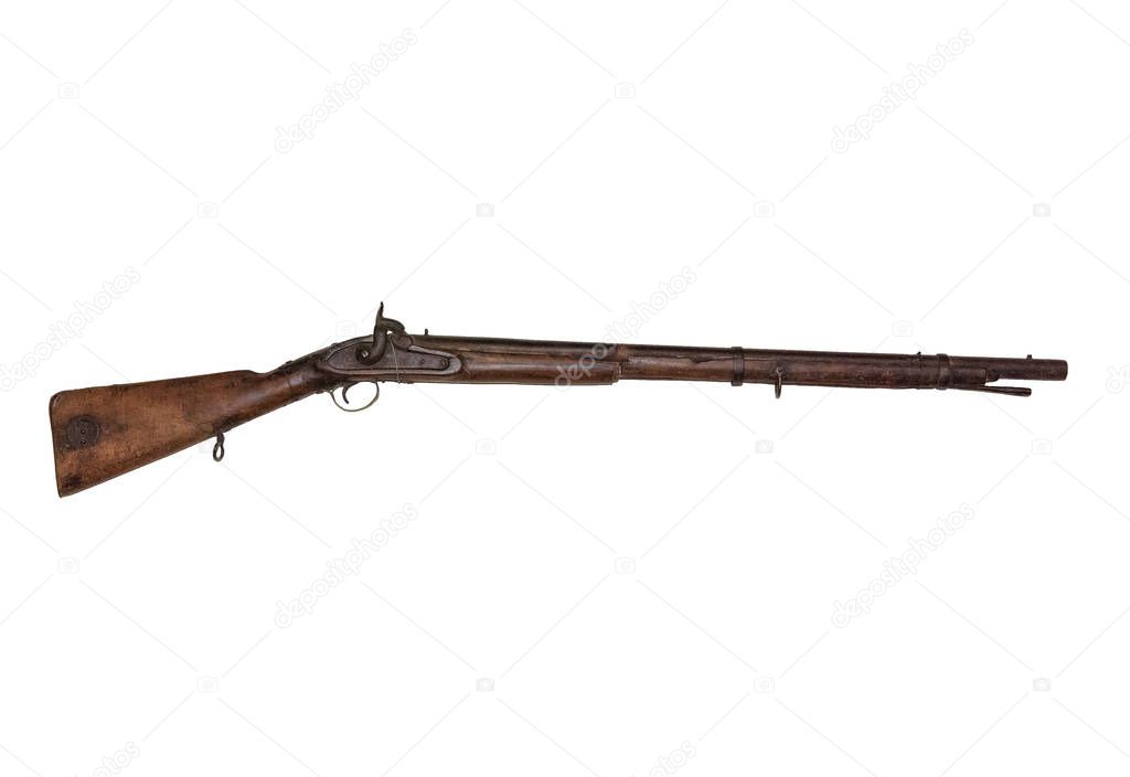 Vintage Two Band Musket Sometimes Called A Muskettoon Use In The Civil War