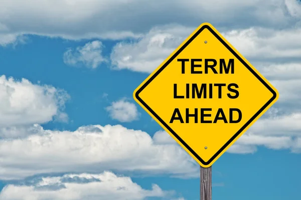 Term Limits Ahead Warning Sign — Stock Photo, Image