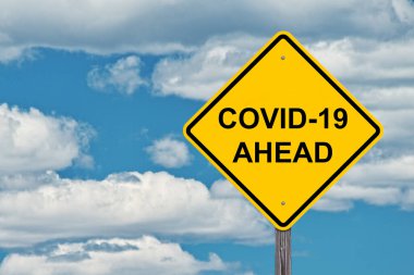 Covid - Mavi Gökyüzü Arkaplanlı 19. Öncü İşaret