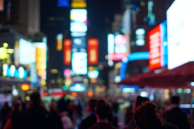 Ufuk bulanıklık, New York'un Times Meydanı'nda ışıklar