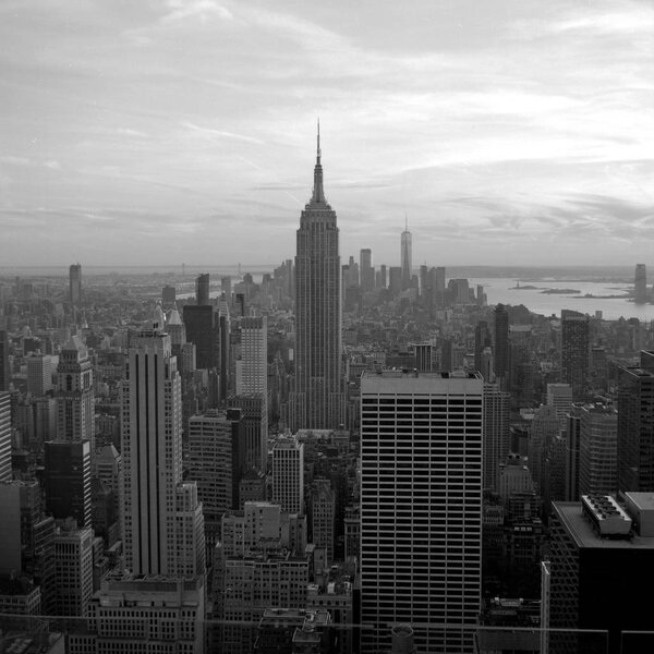 View Of Empire State Building And Lower Manhattan From Top Of The Rockefeller Center