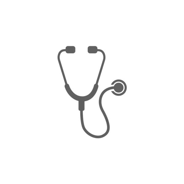 聴診器のシンボル 医療のシンボルアイコンシンプルなデザインベクトルのイラスト — ストックベクタ