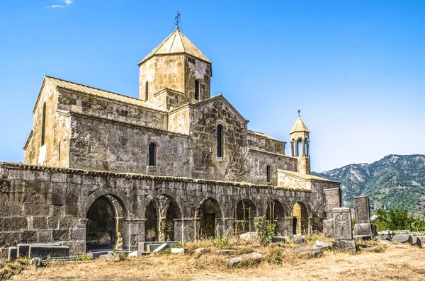 Odzun Manastırı Çan Kulesi Taş Kemerli Galeri Manzaralı Güney Tarafındaki — Stok fotoğraf