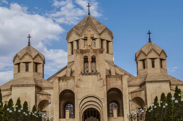 Yerevan Armenië Juni 2018 Weergave Van Hoofdingang Van Kathedraal Van — Stockfoto