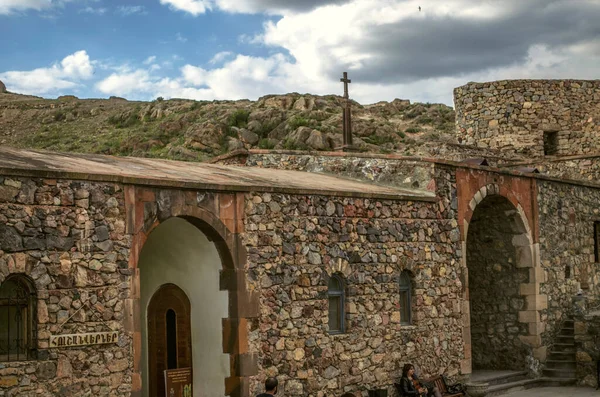Khor Virap Ermenistan Nisan 2019 Ortaçağ Khor Virap Kalesinin Avlusu — Stok fotoğraf