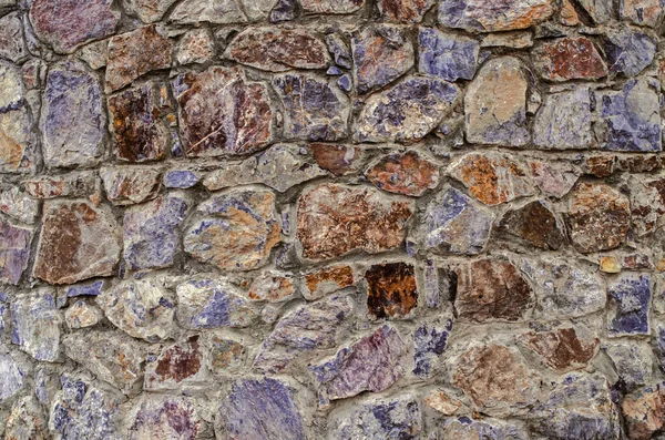 Модный Фон Камней Разных Пород Оттенков Необработанного Природного Камня Фасаде — стоковое фото
