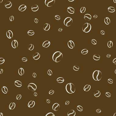 Kahve çekirdekleri ile basit vektör deseni