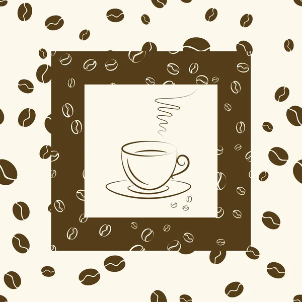 Sada Vektorových Vzorů Ručně Kresleným Šálkem Kávy — Stockový vektor