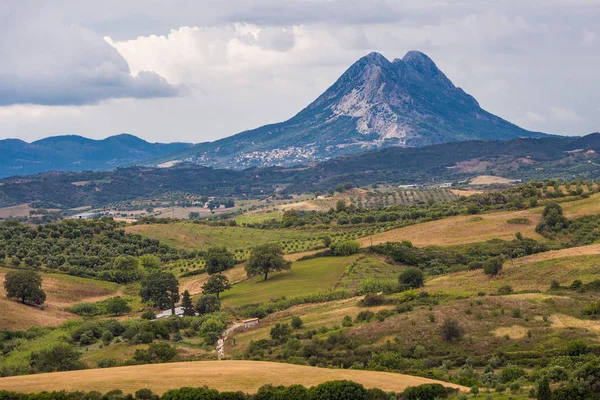 Panorama de belo vale de montanha no oeste da Grécia — Fotografia de Stock