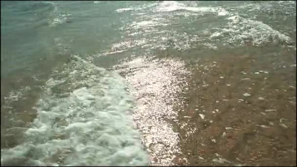 Havet vågor på havet kusten — Stockvideo