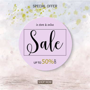 Satış banner şablon tasarımı, büyük satış özel indirim. Özel Fırsat afiş. vektör çizim.