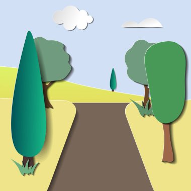 stil vektör çizim arka plan kağıt kesme