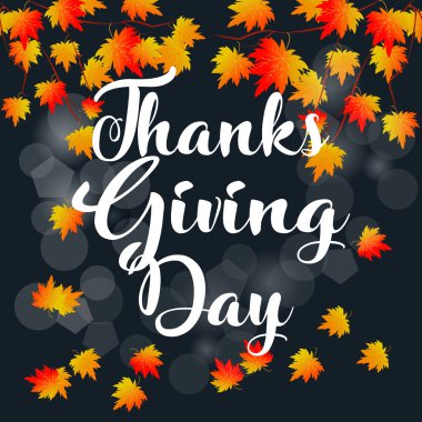 Yaprakları bir tasarım verilen teşekkür