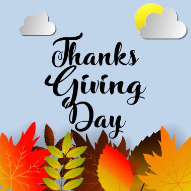 Yaprakları bir tasarım verilen teşekkür