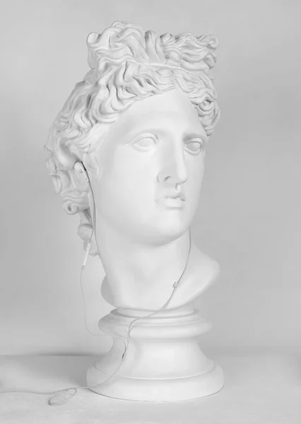 Gips Staty Apollons Huvud Man Staty — Stockfoto