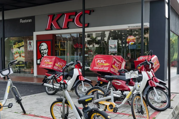 Малайзия Киберджая 2018 Ресторан Быстрого Питания Kfc Видом Улицы Служба — стоковое фото