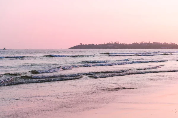 Beach View Wallpaper Sunset Beach Blurred Photo Soft Focus Weligama — Stock Photo, Image