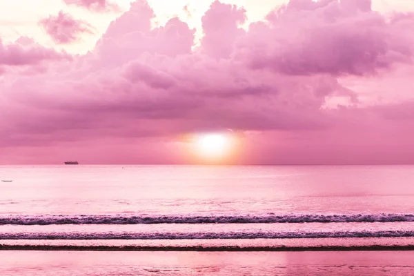 Colorful Tropical Sunset Sea Sunset Beach View Wallpaper Beautiful Cloudscape — Stock Photo, Image