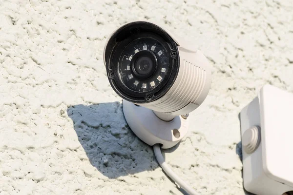 Utcai kamerás megfigyelés. CCTV utca. — Stock Fotó