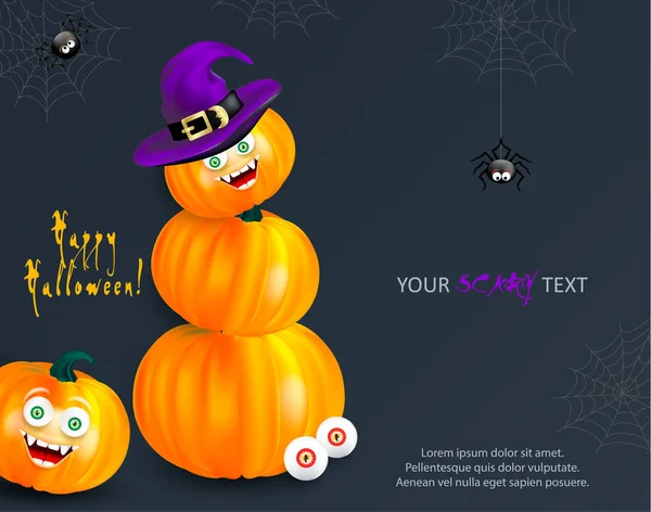Modelo Design Férias Halloween Com Espaço Cópia Para Seu Texto — Vetor de Stock