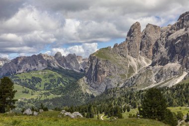 İtalyan dolomites sassolungo trento yakınındaki