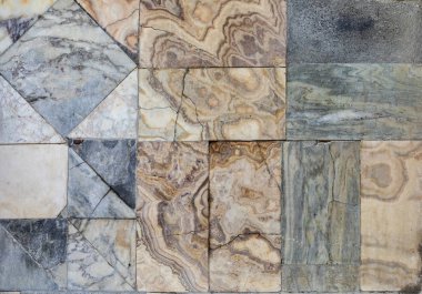 Pompeii Roma villasında kiremitli kat yakın çekim