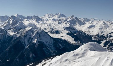 La Plagne'den Courchevel'e doğru panorama