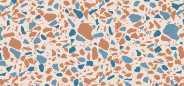 Terrazzo döşeme kalıbı. Venedik tarzı doğal taşın klasik dokusu. İç dekorasyon için modern minimalist döşeme taşı. Moda Terrazzo soyut