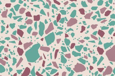 Terrazzo döşeme kalıbı. Venedik tarzı doğal taşın klasik dokusu. İç dekorasyon için modern minimalist döşeme taşı. Moda Terrazzo soyut