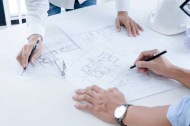 Meslektaşlar İçişleri Tasarımcısı Şirket Başarı Planlama Tasarımı Pusulalı Plan Takım Çalışması Konsepti