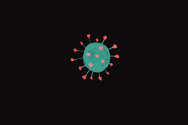 コロナウイルス2020 Covid危険なコロナウイルスインフルエンザCovidコロナウイルスセルCovid 19コロナウイルスの背景を手描き — ストック写真