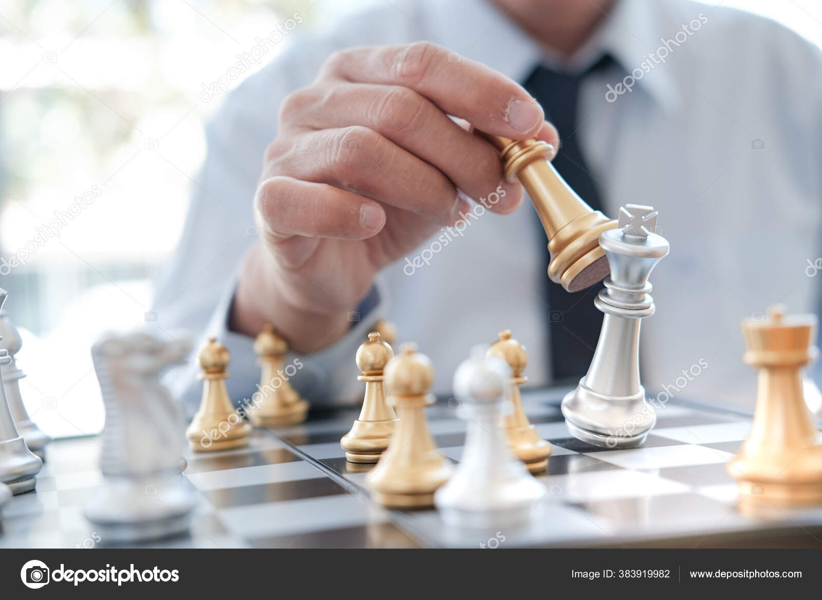 Chess game business strategy concept