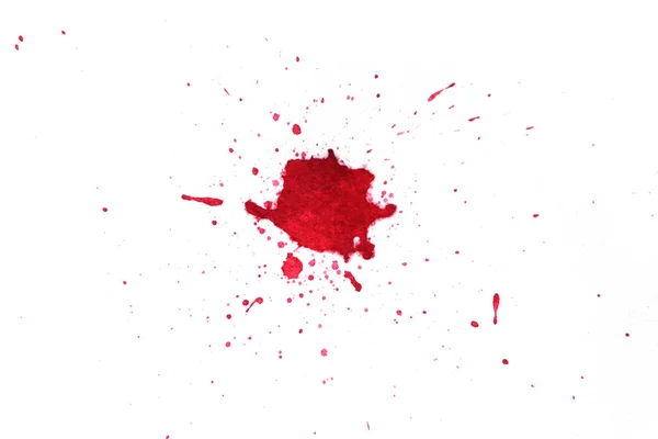 Salpicaduras Sangre Sobre Fondo Blanco —  Fotos de Stock