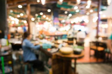 Lokanta içi geçmişinin bulanık görüntüsü.