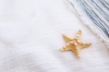 Yaz tatilinin arka planı Sahilde dinlenmeye hazır, kopya alanı için tasarım,