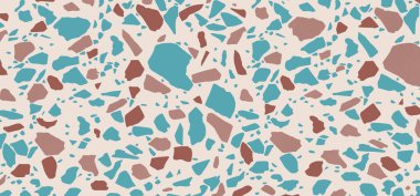 Terrazzo döşeme kalıbı. Venedik tarzı doğal taşın klasik dokusu. İç dekorasyon için modern minimalist döşeme taşı. Moda Terrazzo soyut