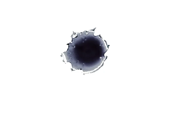 Abstract Ink Background Watercolor Ink Drops White Paper Black Circle — Stock Photo, Image