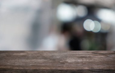 Görüntü Arkaplan Odasında Ahşap Masa Üstü içi boş kopya alanı ile 