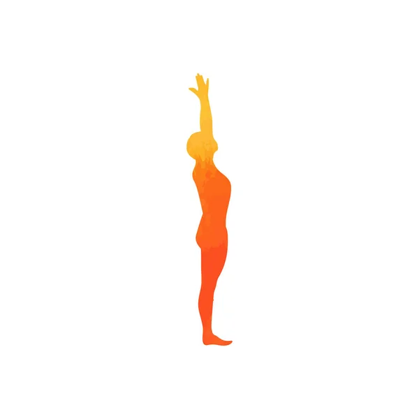 Yoga-Silhouette schön — Stockvektor