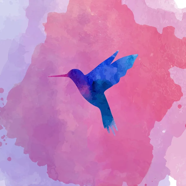 Colibri aquarelle belle — Image vectorielle