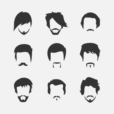 Set of hairstyles clipart