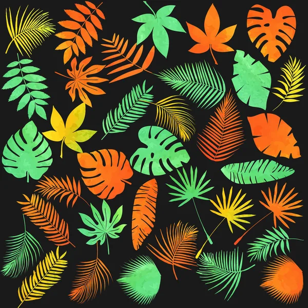 Jeu de feuilles — Image vectorielle
