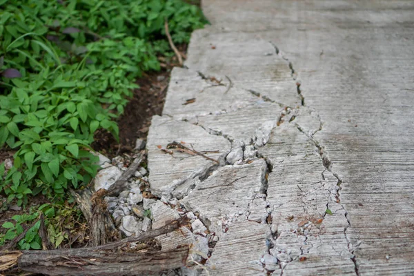 Cracked Concrete Road Pattern — Stock Photo, Image