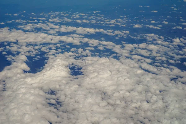 Céu Nuvens Vista Vista Vista Janela Avião — Fotografia de Stock