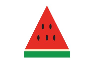 Karpuz simgesi beyaz arka plan yaz sembolü app veya logo veya tasarım veya kalite derleme vektör Web sitesi için yarım tarzı.