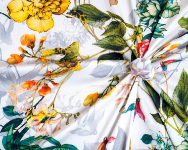 Pileli kumaş malzeme doku arka plan closeup Üstten Görünüm